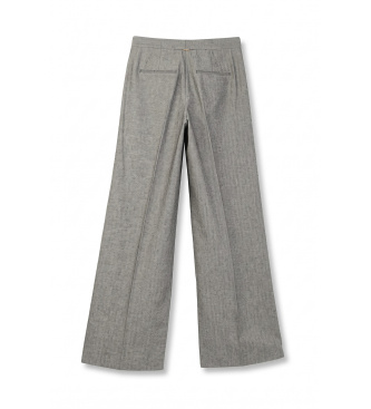 Twinset Pantalon large gris