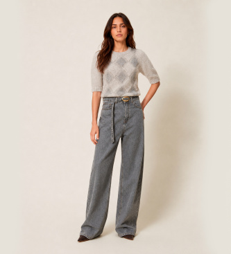 Twinset Balloon-fit five-pocket jeans in gray