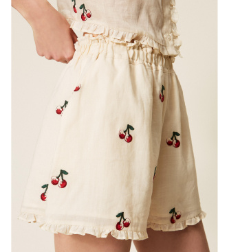 Twinset Cal��es Ricamo em branco