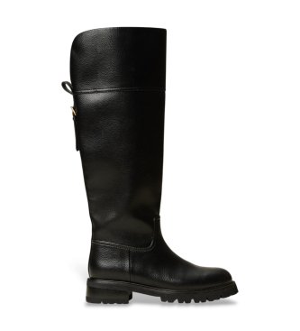 Twinset Botas altas de piel con correa negro