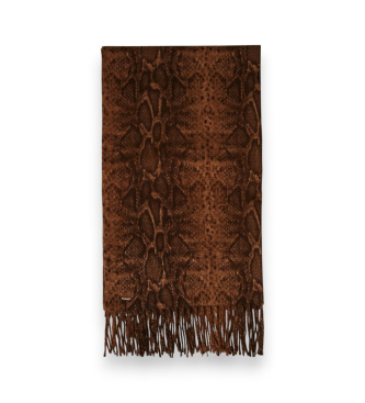 Twinset Stola con stampa animalier marrone
