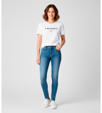 Twinset Camiseta logotipo blanco