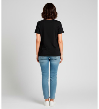 Twinset Camiseta logotipo negro