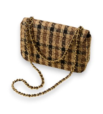 Twinset Borsa a tracolla in jacquard a quadri multicolore