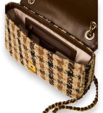 Twinset Borsa a tracolla in jacquard a quadri multicolore