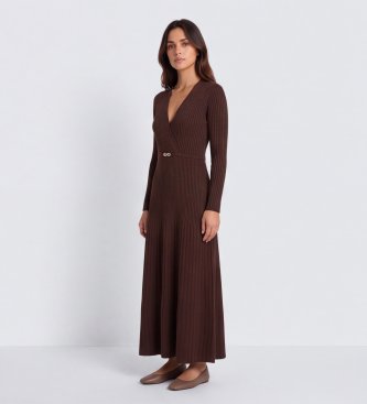 Twinset Vestito incrociato marrone