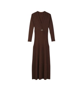 Twinset Vestito incrociato marrone