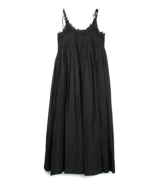 Twinset Long dress with black flounce
