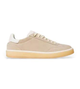 Twinset Beige suede leather trainers