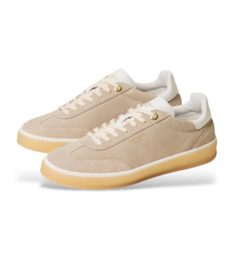 Twinset Beige suede leather trainers