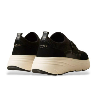 Twinset Oval T fabric running shoes black