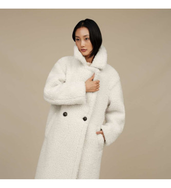 UGG Gertrude Long Teddy Coat white