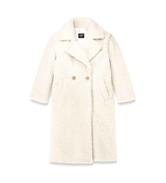 UGG Gertrude Long Teddy Coat hvid