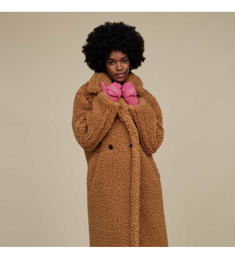 UGG Gertrude Long Teddy Coat brown