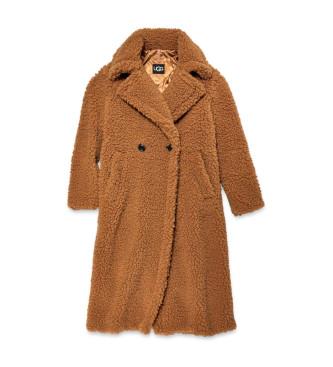 UGG Gertrude Long Teddy Coat brown