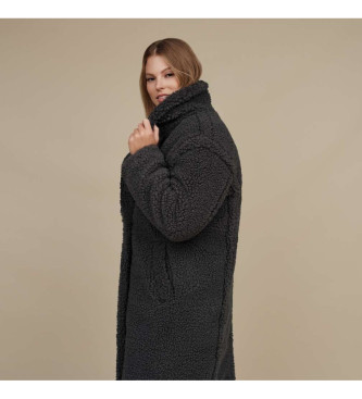 UGG Gertrude Long Teddy Coat black