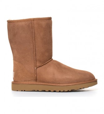 UGG Skórzane buty Classic Short II w kolorze kasztanowym