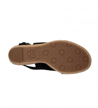 UGG Harlow zwart lederen sandalen -Hoogte: 10cm