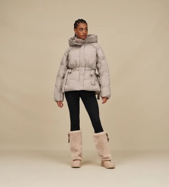 UGG Beige Après City Leather High Boots