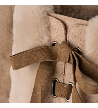 UGG Beige Après City Leather High Boots