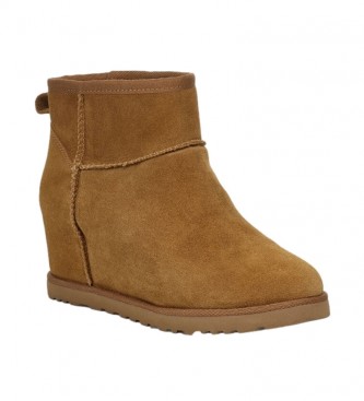 UGG Leather boots Classic Femme Mini chestnut - inside wedge height: 7cm