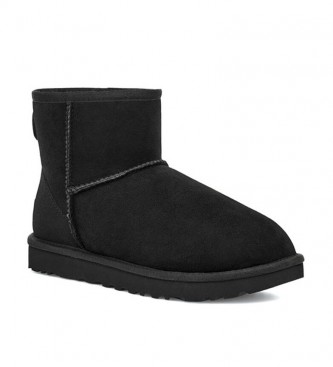 UGG Classic Mini II leather ankle boots black