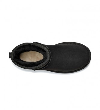 UGG Clássico Mini II botas de tornozelo de couro preto