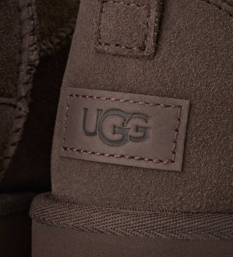 UGG Classic Ultra Mini støvler i skind, chokolade