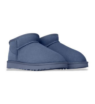 UGG Botas de couro Classic Ultra Mini azul-marinho