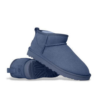 UGG Botas de couro Classic Ultra Mini azul-marinho