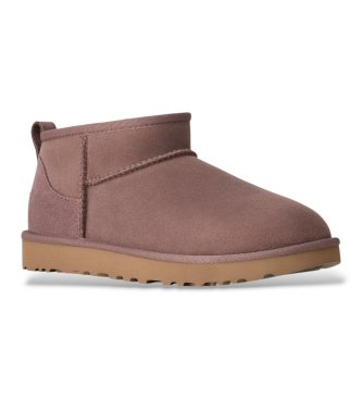 UGG Classic Ultra Mini støvler i skind, muldvarpe