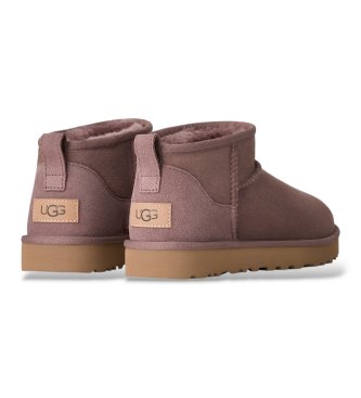 UGG Classic Ultra Mini støvler i skind, muldvarpe