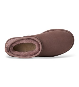 UGG Classic Ultra Mini støvler i skind, muldvarpe