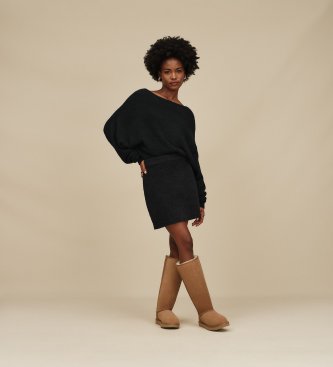 UGG Botas de Pele Classic Ultra Tall castanhas