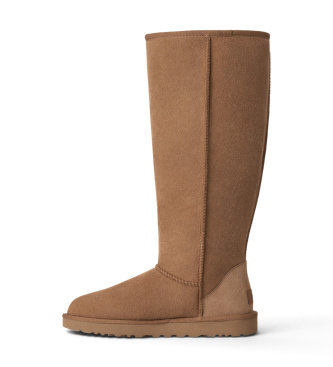 UGG Botas de Pele Classic Ultra Tall castanhas