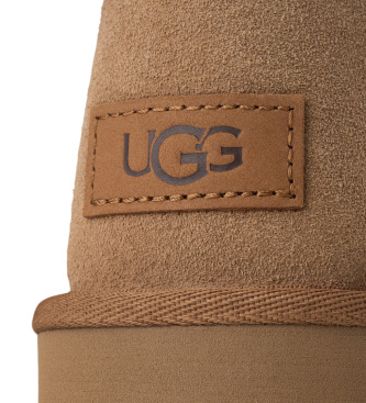 UGG Botas de Pele Classic Ultra Tall castanhas