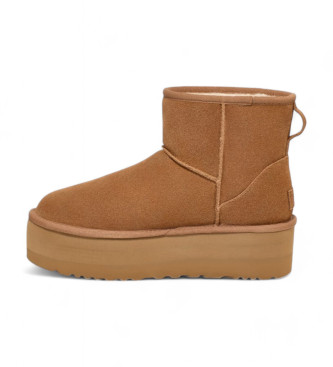 UGG Lederstiefel W Classic Mini braun