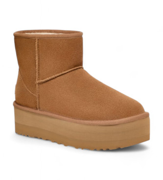 UGG Lederstiefel W Classic Mini braun