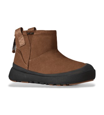 UGG Dark brown Classic Mini Outpost leather boots