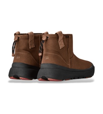 UGG Dark brown Classic Mini Outpost leather boots