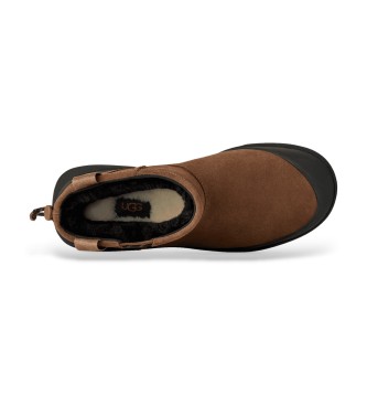 UGG Dark brown Classic Mini Outpost leather boots