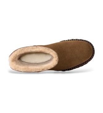 UGG Rjavi usnjeni škornji Uptowner Short