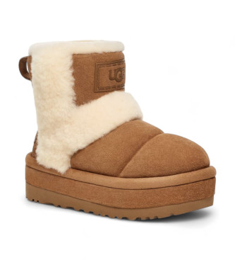 UGG Klassieke Cloudpeak Leren Enkellaarsjes bruin