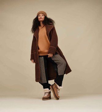UGG Botins de Pele Classic Heritage Lace-Up castanho