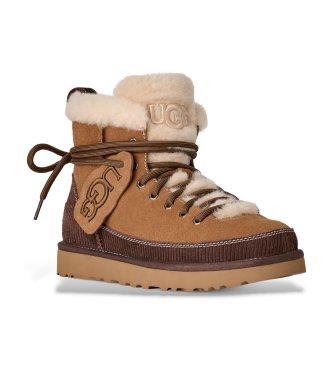 UGG Botins de Pele Classic Heritage Lace-Up castanho