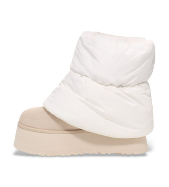 UGG Klassische Mini Dipper Puffer Lederstiefeletten wei