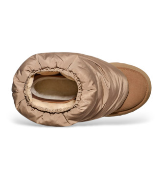 UGG Skórzane buty za kostkę Classic Mini Dipper Puffer w kolorze brązowym