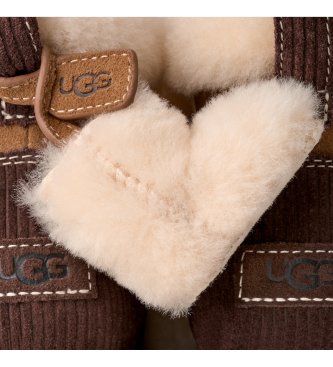 UGG Botins de Pele Classic Mini Heritage marrom