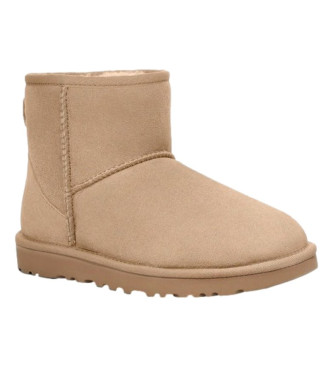 UGG Classic Mini II leather ankle boots sand