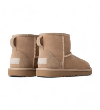 UGG Skórzane buty za kostkę Classic Mini II w kolorze beżowym